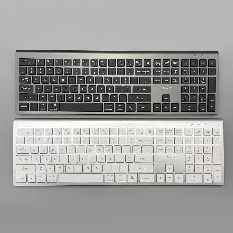 Wireless bluetooth chocolate slim Scissor customized business keyboard with Metallic body